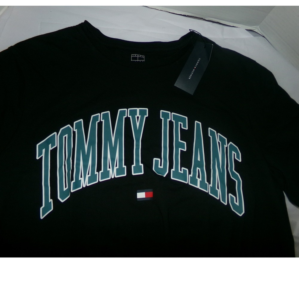 Tommy Hilfiger Tommy Jeans Mens SZ LRG Black Graphic Logo T-Shirt